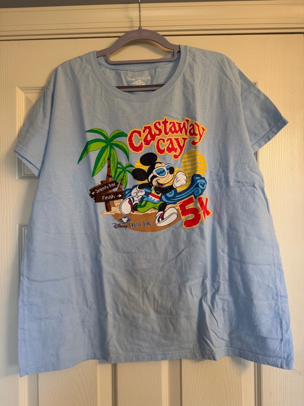 Disney Castaway Cay 5K Short Sleeve Tee - Light Blue